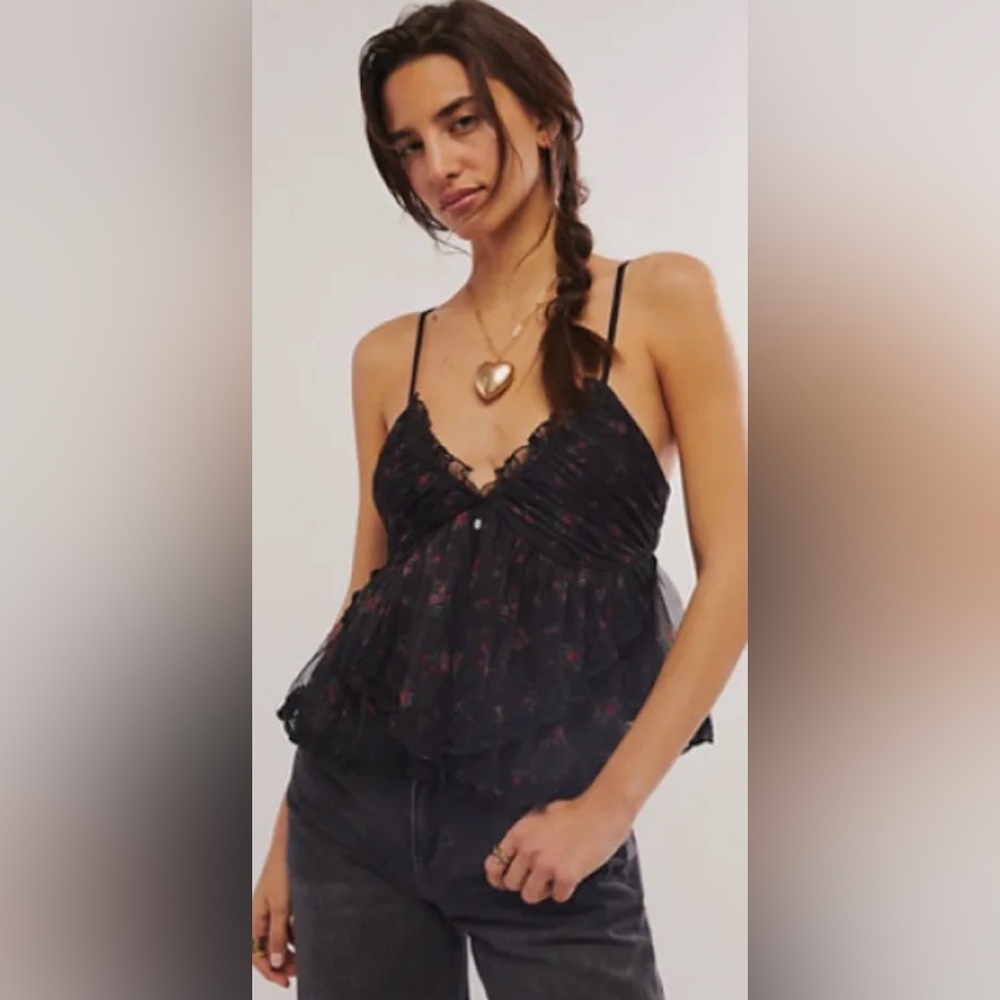Free People Femme Fatale Printed Tank